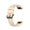 For Garmin Fenix 5 Silicone Watch Band(Beige)