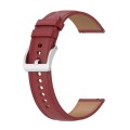 For Samsung Galaxy Gear S3 Classic / Gear S3 Frontier Calf Texture Sewing Thread Watch Band(Red)