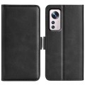 For Xiaomi 12 Pro Dual-side Magnetic Buckle Flip Leather Phone Case(Black)