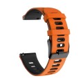 For Samsung Galaxy Watch 46mm 22mm Mixed-Color Silicone Watch Band(Orange Black)