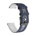 For Samsung Gear S3 Classic 22mm Mixed-Color Silicone Watch Band(Dark Blue White)
