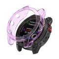 For Garmin Epix Gen2 Non-full Coverage Hollow TPU Watch Case(Transparent Purple)