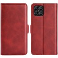 For Honor X8 Dual-side Magnetic Buckle Leather Phone Case(Red)