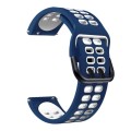 For Garmin Forerunner 645 Music 20mm Mixed-color Silicone Watch Band(Blue White)