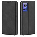 For OPPO Realme GT Neo 3 Retro-skin Magnetic Suction Leather Phone Case(Black)