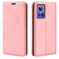 For OPPO Realme GT Neo 3 Retro-skin Magnetic Suction Leather Phone Case(Pink)