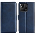 For Xiaomi Redmi 10A Dual-side Magnetic Buckle Leather Phone Case(Dark Blue)