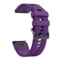 For Garmin Fenix 7s 20mm Silicone Watch Band(Purple)