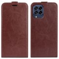 For Samsung Galaxy M33 R64 Texture Vertical Flip Leather Phone Case(Brown)