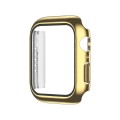 Electroplating Monochrome PC+Tempered Film Watch Case For Apple Watch Series 6/5/4/SE 44mm(Gold)