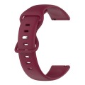 For Garmin Forerunner 55 20mm Solid Color Silicone Watch Band(Burgundy)