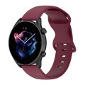 For Xiaomi Haylou RT LS05S 22mm Solid Color Silicone Watch Band(Burgundy)