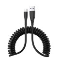 USB to Type-C 1.5m Spring Telescopic Mobile Phone Fast Charging Data Cable