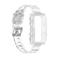 For Huawei Band 7 One-Piece Transparent Silicone Watch Band(Transparent)