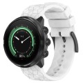 For Suunto Spartan Sport Wrist HR Baro 24mm Football Pattern Silicone Solid Color Watch Band(White)