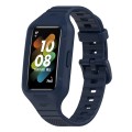 For Huawei Band 8 / 7 Solid Color Silicone Integrated Watch Band(Midnight Blue)