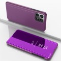 For Honor X8 2022 / X30i / Play6T Pro Plated Mirror Horizontal Flip Leather Case(Purple)