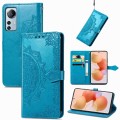 For Xiaomi 12 Lite Mandala Flower Embossed Horizontal Flip Leather Phone Case(Blue)