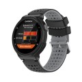 For Garmin  Approach S6 Silicone Sports Two-Color Watch Band(Black+Grey)