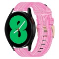 For Samsung Galaxy Watch 4 44mm 20mm Nylon Woven Watch Band(Pink)