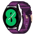 For Samsung Galaxy Watch 4 44mm 20mm Nylon Woven Watch Band(Purple)