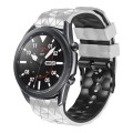 For Huawei Watch GT3 46mm 22mm Football Pattern Two-Color Silicone Strap(White+Black)
