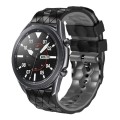 For Huawei Watch 3 Pro 22mm Football Pattern Two-Color Silicone Strap(Black+Grey)