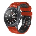 For Huawei Watch GT 2E 22mm Football Pattern Two-Color Silicone Strap(Red+Black)