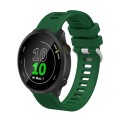 For Garmin Forerunner 55 20mm Silicone Twill Watch Band(Green)