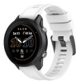 For Garmin Instinct 22mm Solid Color Silicone Watch Band(White)