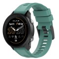 For Garmin Instinct 22mm Solid Color Silicone Watch Band(Pine Green)