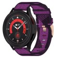 For Samsung Galaxy Watch5 44mm 20mm Nylon Woven Watch Band(Purple)
