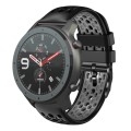 For Amazfit GTR 47mm 22mm Two-Color Breathable Silicone Watch Band(Black+Grey)