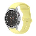 For Samsung Galaxy Watch 4 Classic 46mm 20mm Butterfly Buckle Solid Color Silicone Watch Band(Yellow