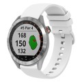 For Garmin Approach S40 20mm Solid Color Soft Silicone Watch Band(White)