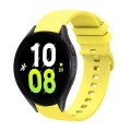 For Samsung Galaxy Watch5 40mm 20mm Solid Color Soft Silicone Watch Band(Yellow)