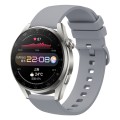 For Huawei Watch 3 Pro 22mm Solid Color Soft Silicone Watch Band(Grey)