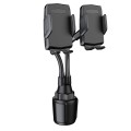 A080+X908 Car Cup Double Mobile Phone Holder Mount Adjustable Cradle Bracket