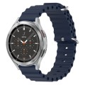 For Samsung  Galaxy Watch 4 Classic 46mm 20mm Ocean Style Silicone Solid Color Watch Band(Dark Blue)