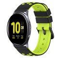 For Samsung Galaxy Watch Active2 44mm 20mm Two-Color Silicone Watch Band(Black+Grey)