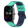 For Amazfit GTS 2 Mini 20mm Two-Color Silicone Watch Band(Army Green + Black)