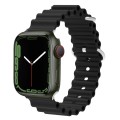 Ocean Silicone Metal Head Watch Band For Apple Watch Series 9&8&7 41mm / SE 3&SE 2&6&SE&5&4 40mm / 3