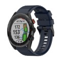 For Garmin Approach S62 22mm Horizontal Texture Silicone Watch Band with Removal Tool(Navy Blue)