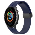 For Amazfit GTR 2 22mm Solid Color Magnetic Clasp Silicone Watch Band(Midnight Blue)
