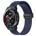 For Honor Watch GS Pro 22mm Solid Color Magnetic Clasp Silicone Watch Band(Midnight Blue)