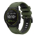 For Garmin Enduro 26mm Two-Color Sports Silicone Watch Band(Army Green + Black)