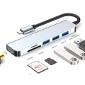 JUNSUNMAY 6 in 1 Type-C to 4K HDMI Docking Station Adapter USB-C Hub SD/TF Card Reader