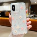 For iPhone XS Max Fresh Small Floral Epoxy TPU Phone Case(D02 Hand-painted Flower)