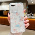 For iPhone 7 Plus / 8 Plus Fresh Small Floral Phone Case  Drop Glue Protective Cover(D01 Beautiful B