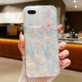 For iPhone 7 Plus / 8 Plus Fresh Small Floral Phone Case  Drop Glue Protective Cover(D03 Floral Pink